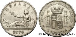 ESPAGNE 5 Pesetas 1870 Madrid