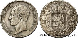BELGIEN 5 Francs Léopold Ier tête nue 1849 