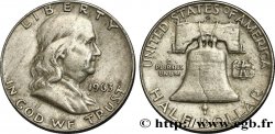 ÉTATS-UNIS D AMÉRIQUE 1/2 Dollar Benjamin Franklin 1963 Denver