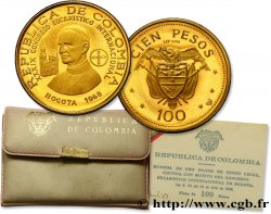COLOMBIE 100 Pesos or Congrès Eucharistique International 1968 Bogota