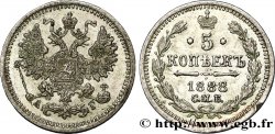 RUSSIE 5 Kopecks aigle bicéphale 1888 Saint-Petersbourg SUP 