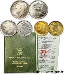 SPAGNA série de 3 monnaies 1975 (77) 1977 