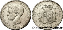 SPAIN 5 Pesetas Alphonse XIII 3e type 1896 Madrid VF 