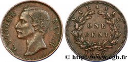 SARAWAK 1 Cent Sarawak Rajah J. Brooke 1870  TTB 