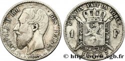 BELGIUM 1 Franc Léopold II légende française 1867  VF 