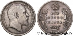 BRITISH INDIA 1 Roupie Edouard VII 1903 Bombay VF 