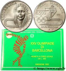 ITALIA 500 Lire Jeux olympiques de Barcelone  1992 Rome - R FDC 