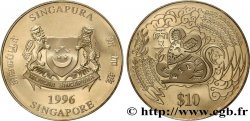 SINGAPORE 10 Dollars année du rat 1996  MS 