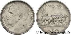ITALY 50 Centesimi  Victor Emmanuel III 1921 Rome XF 