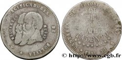 BOLIVIE 1/2 Melgarejo, Général Mariano Melgarejo et Mariano Donato Muñoz 1865 Potosi TB 