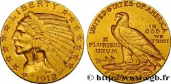 ÉTATS-UNIS D&nbsp;AMÉRIQUE 5 Dollars or &nbsp;Indian Head&nbsp; 1912 San Francisco