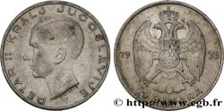 YUGOSLAVIA 20 Dinara Pierre II 1938 Belgrade AU 