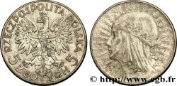 POLAND 5 Zlotych Reine Jadwiga 1934 Varsovie VF 