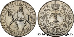 VEREINIGTEN KÖNIGREICH 25 New Pence jubilé d’argent d’Elisabeth II 1977  VZ 