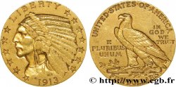 ÉTATS-UNIS D&nbsp;AMÉRIQUE 5 Dollars or &nbsp;Indian Head&nbsp; 1913 San Francisco TTB 