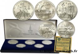 RUSSLAND - UdSSR Coffret 5 Monnaies Jeux Olympiques de Moscou 1980 