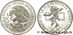 MÉXICO 25 Pesos Jeux Olympiques de Mexico 1968 Mexico SC 