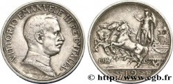 ITALIE 2 Lire Victor Emmanuel III / quadrige 1916 Rome - R TTB+ 