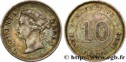 ÎLE MAURICE 10 Cents Victoria 1886  SUP 