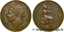 UNITED KINGDOM 1/3 Farthing Georges IV 1827  AU/XF 