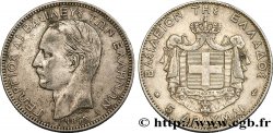 GRECIA 5 Drachmes Georges Ier 1875 Paris BC+/MBC 