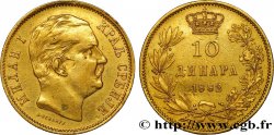 SERBIE 10 Dinara Milan IV Obrenovic 1882 Vienne TTB 