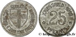 ALEMANIA - Notgeld 25 Pfennig Coblenz (Coblence) 1918 