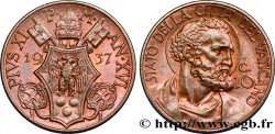 VATICAN AND PAPAL STATES 10 Centesimi frappe au nom de Pie XI an XVI 1937 Rome AU 