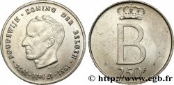 BELGIQUE 250 Francs jubilé d’argent du roi Baudouin légende flamande 1976 Bruxelles