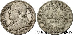 VATICAN ET ÉTATS PONTIFICAUX 2 Lire Pie IX an XXII 1867 Rome