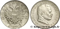 ÖSTERREICH 2 Schilling mort du Dr Engelbert Dollfuss, Chancelier de 1932 à 1934 1934  fVZ 