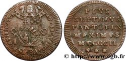 VATICAN AND PAPAL STATES 1/2 Baiocco au nom de Pie VII an II 1802 Rome 