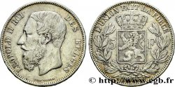 BELGIO 5 Francs Léopold II 1873 