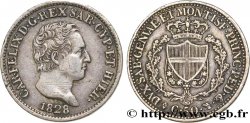 ITALIE - ROYAUME DE SARDAIGNE 50 Centesimi Charles Félix 1828 Turin