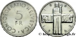 SWITZERLAND 5 Francs centenaire de la Croix Rouge 1963 Berne - B AU 