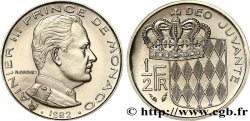 MONACO 1/2 Franc Rainier III / écu couronné 1982 Paris ST 