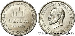 LITUANIE 10 Litu 20e anniversaire de la république 1938  TTB 