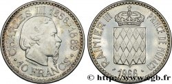 MONACO 10 Francs Charles III / écu couronné 1966 Paris