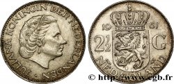 NETHERLANDS 2 1/2 Gulden Juliana 1961 Utrecht AU 