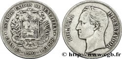 VENEZUELA 5 Bolivares Simon Bolivar 1903 Philadelphie TB+ 