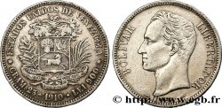 VENEZUELA 5 Bolivares Simon Bolivar 1910 Paris TB+ 