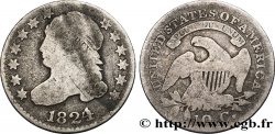 ÉTATS-UNIS D AMÉRIQUE 1 Dime type “capped bust” variété à 4/2 1824 Philadelphie
