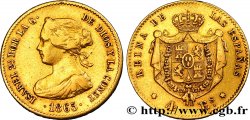 ESPAGNE 4 Escudos Isabelle II 1865 Madrid TTB 