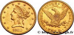 ÉTATS-UNIS D AMÉRIQUE 10 Dollars or  Liberty  1880 Philadelphie