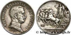 ITALY 1 Lire Victor Emmanuel III / quadrige 2e type 1917 Rome  XF 