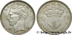BELGIUM 20 Francs Léopold III 1935  XF 