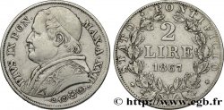 VATICAN ET ÉTATS PONTIFICAUX 2 Lire Pie IX an XXII 1867 Rome