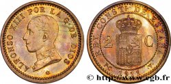 SPAIN 2 Centimos Alphonse XIII 1911 Madrid MS 