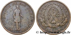 CANADá
 1 Sous (1/2 Penny) Province du Bas Canada, Québec 1837 Boulton & Watt