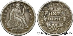 ESTADOS UNIDOS DE AMÉRICA 1 Dime (10 Cents) Liberté assise variété avec date encadrée par des flèches 1853 Philadelphie